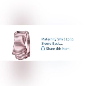 Red and White Striped Long Sleeve Tee